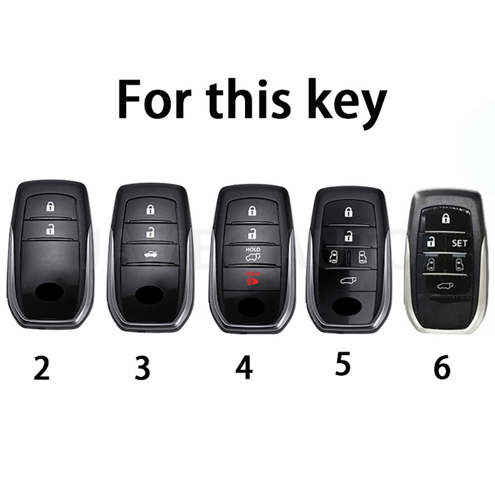TPU Car Remote Key Case For Toyota RAV4 Crown Hilux Fortuner Camry Land Cruiser Prado Key Cover Protect Shell Fob Accessories