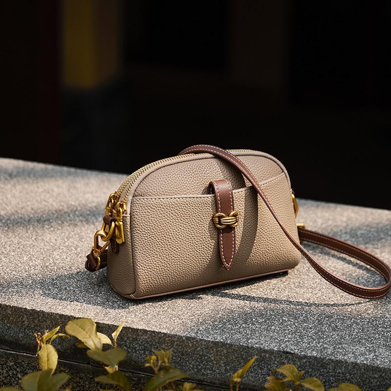 Женская сумка для мобильного телефона из воловьей кожи с верхним слоем (18,5*6,5*14 см) 612420142 серый