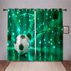 Football Field Green Grass Curtain Football Rhine Field Curtain 2 Panel Football Lovers Living Room Bedroom Den Kids Room Decor