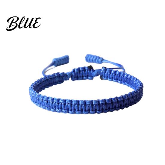 Gender-neutral Bracelet Unisex Hand Rope Adjustable Handmade Braided Solid Color