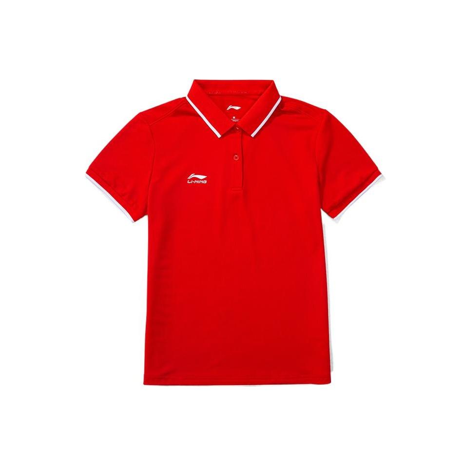 

Li Ning быстросохнущая дышащая спортивная рубашка-поло для женщин, красные APLQ068-4 S