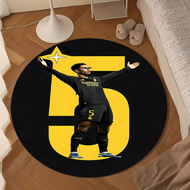 Jude Football Player Round Mat Home Decor, Chair Rug For livingroom,Bedroom, Doormat Home Decor Birthday Gift Christmas Gifts