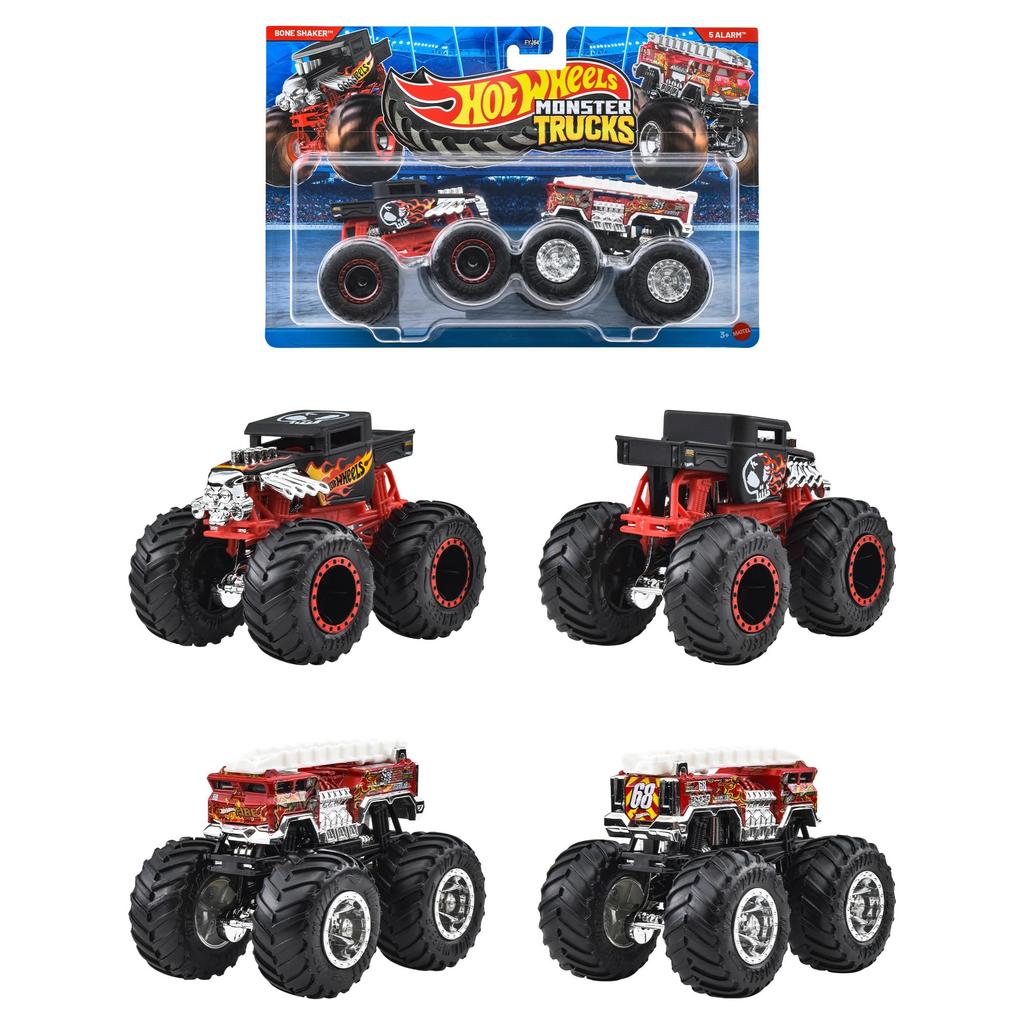 Hot Wheels Monster Trucks Scale Assortment Vehicle Miniature Cars cars per pack x 8 Boxed Set Ages 164 2-Pack - Toys, (2 sets) - - 3+ - Multi-pack