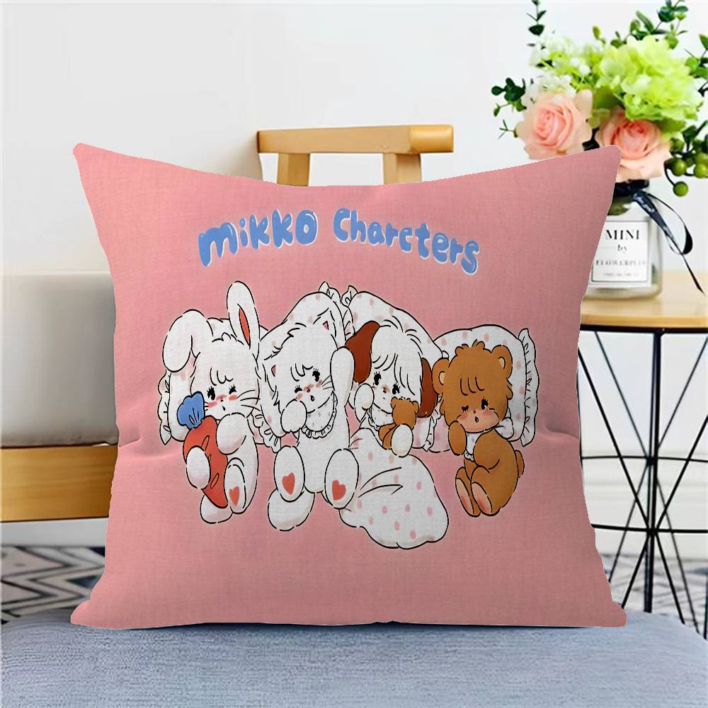 

M -Mikko C-characters Maple Design Cushion Cover Happy Autumn Harvest Decor Holiday Decorati Pillow Cover 12x12Inch