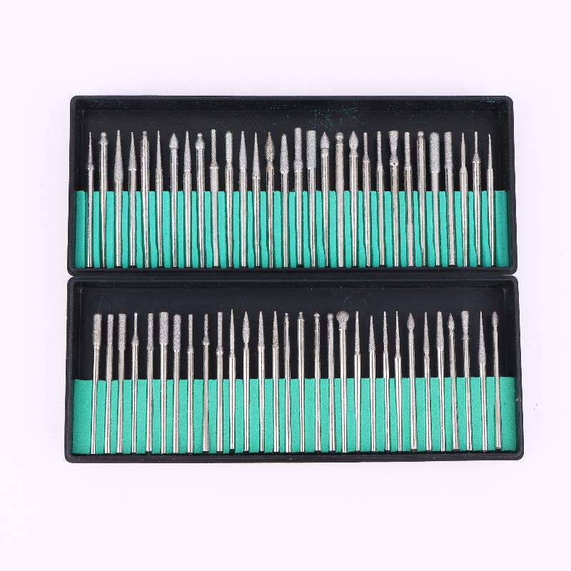 1Set Diamond Grinding Head Wear-resistant Drill Bit Set For Woodworking Engraving Carving Polishing Drill Bit Rotary Tool Set