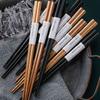Simple And Portable Chestnut Hexagonal Chopsticks Bamboo Joint Design Household Chopsticks Restaurant Wooden Chopsticks