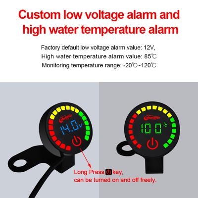 Motorrad Wassertemperatur Mini-Meter Für XMAX250 300 NMAX CB 400 CB500X Thermometer Spannungsanzeigen Doppelte Anzeige