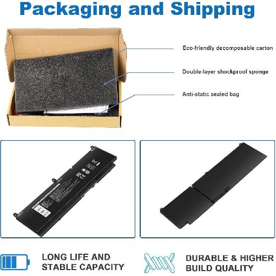 

PKWVM Laptop Battery Compatible with Dell Precision 7550 7750 7560 7760 Series Workstation Notebook C903V CR72X 0CR72X 17C06 068N03 447VR 0447VR P44E