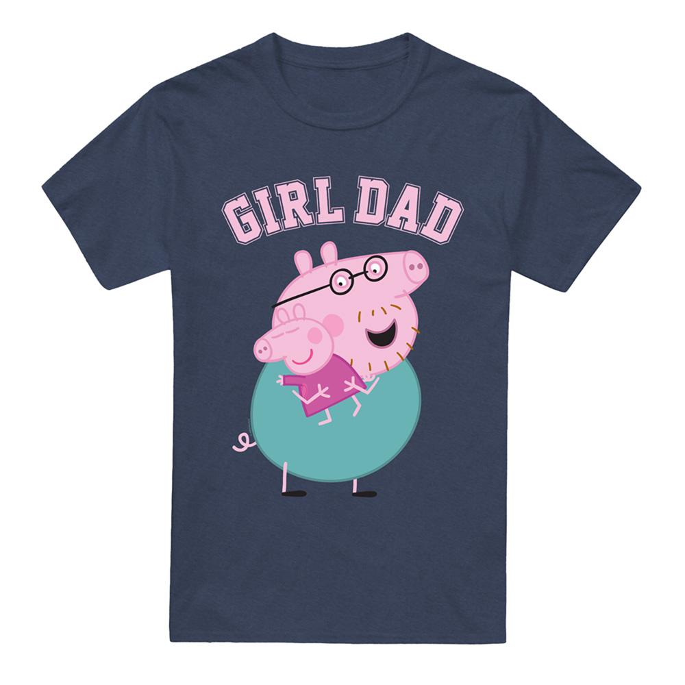 Peppa Pig Unisex Voksen Jente Pappa Pappa Gris Heather T-skjorte