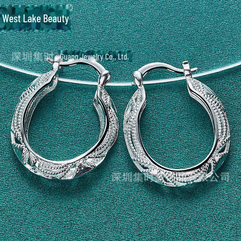 

Серьги U-образной формы в виде головы дракона из матового серебра для женщин – Коллекция West Lake Beauty ME237