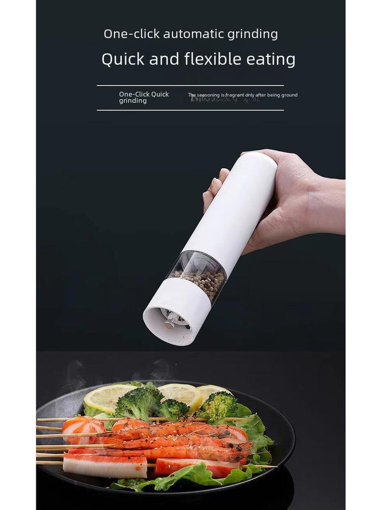 Electric Black Pepper and Sea Salt Grinder for Steak Seasoning