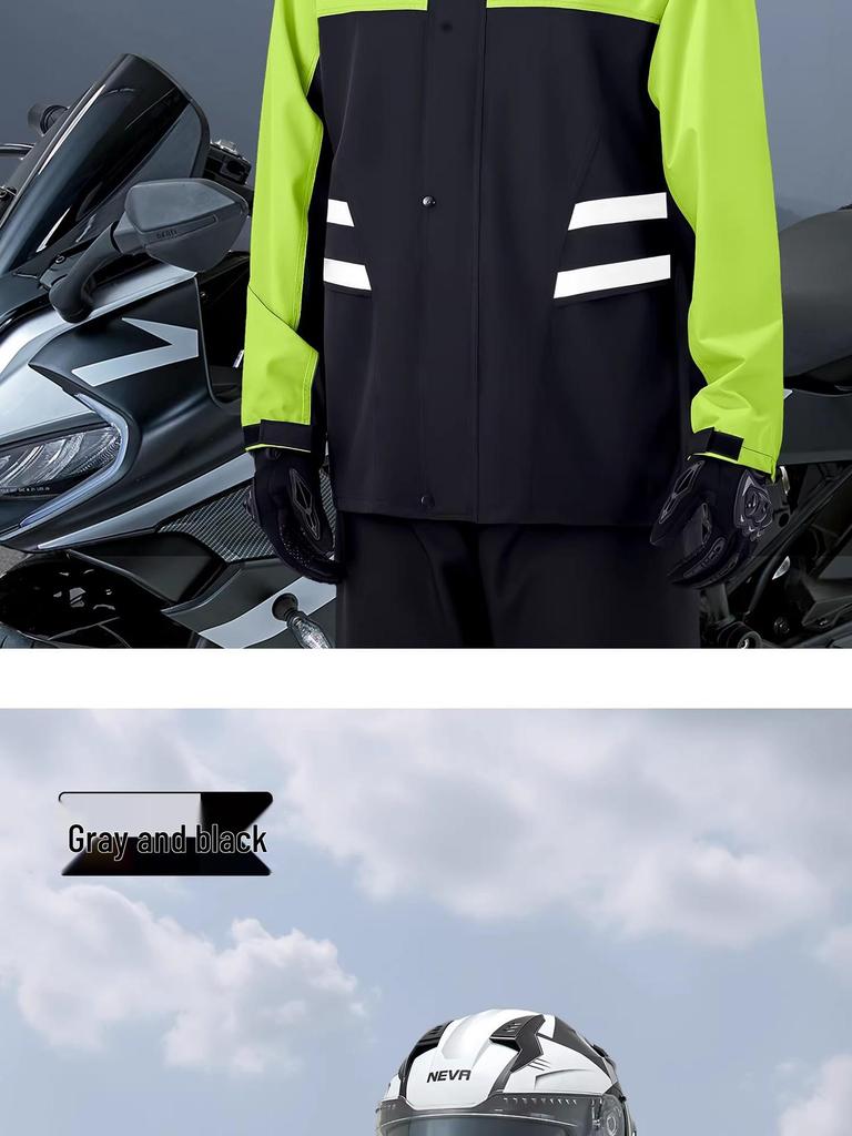 Stormproof Split Raincoat for Adult Delivery Riders - Waterproof Motorcycle & Electric Scooter Outerwear