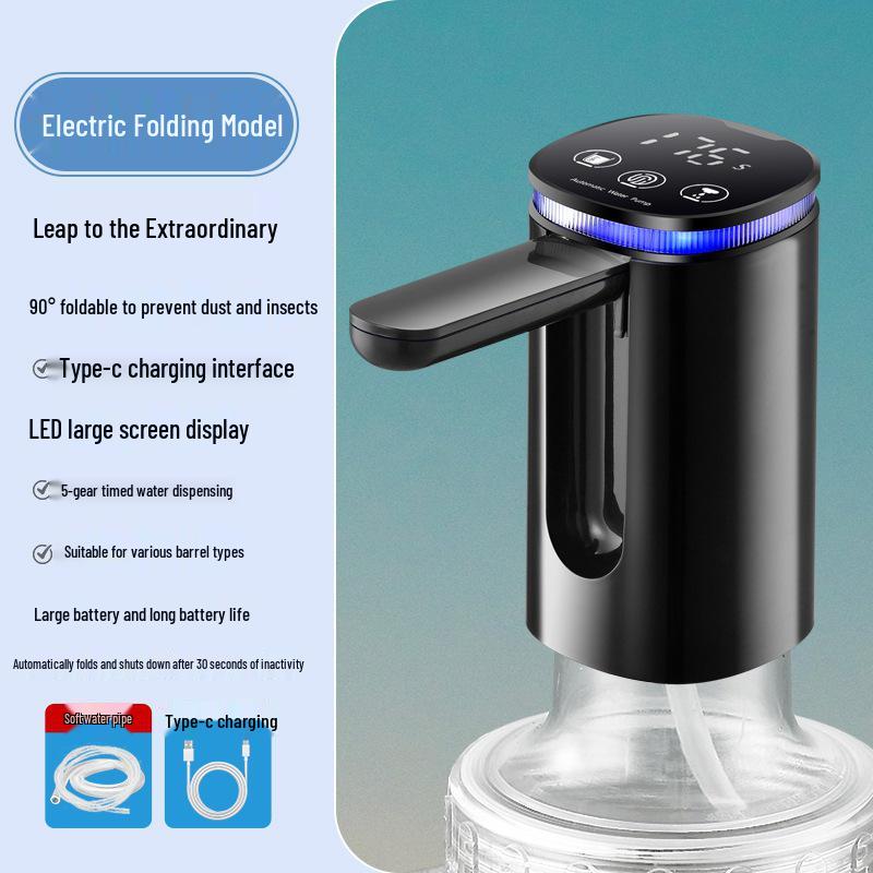 Electric Folding Water Dispenser: Automatic Rechargeable Hand Pump for Bottled Water