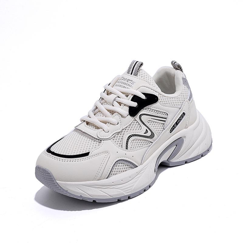 Stepping On Shit Thick-soled Sneakers for Women's 2025 New Spring and Autumn Season Shows Small Popular Feet, Soft-soled Dad Shoes Are Versatile 2117