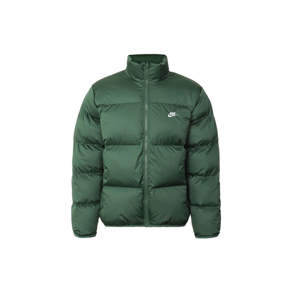 Nike Sportovní bunda Club Puffer (Velikost Asie) Fir/Bílá Pánská Streetwear FB7369-323