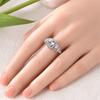 Original 925 Silver Shine Zircon Wedding Ring Simple Ring for Women Love Fashion Stackable Rings Popular Anniversary Jewelry
