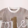 Unisex Baby & Toddler Waffle Stripe Embroidered T-Shirt + Shorts Set 