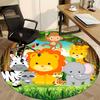 1pc Jungle Animals Chair Carpet for Office, Soft Flannel Throw Mat, Perfect for Office,Holiday Party Decoration Choice yy251113150
