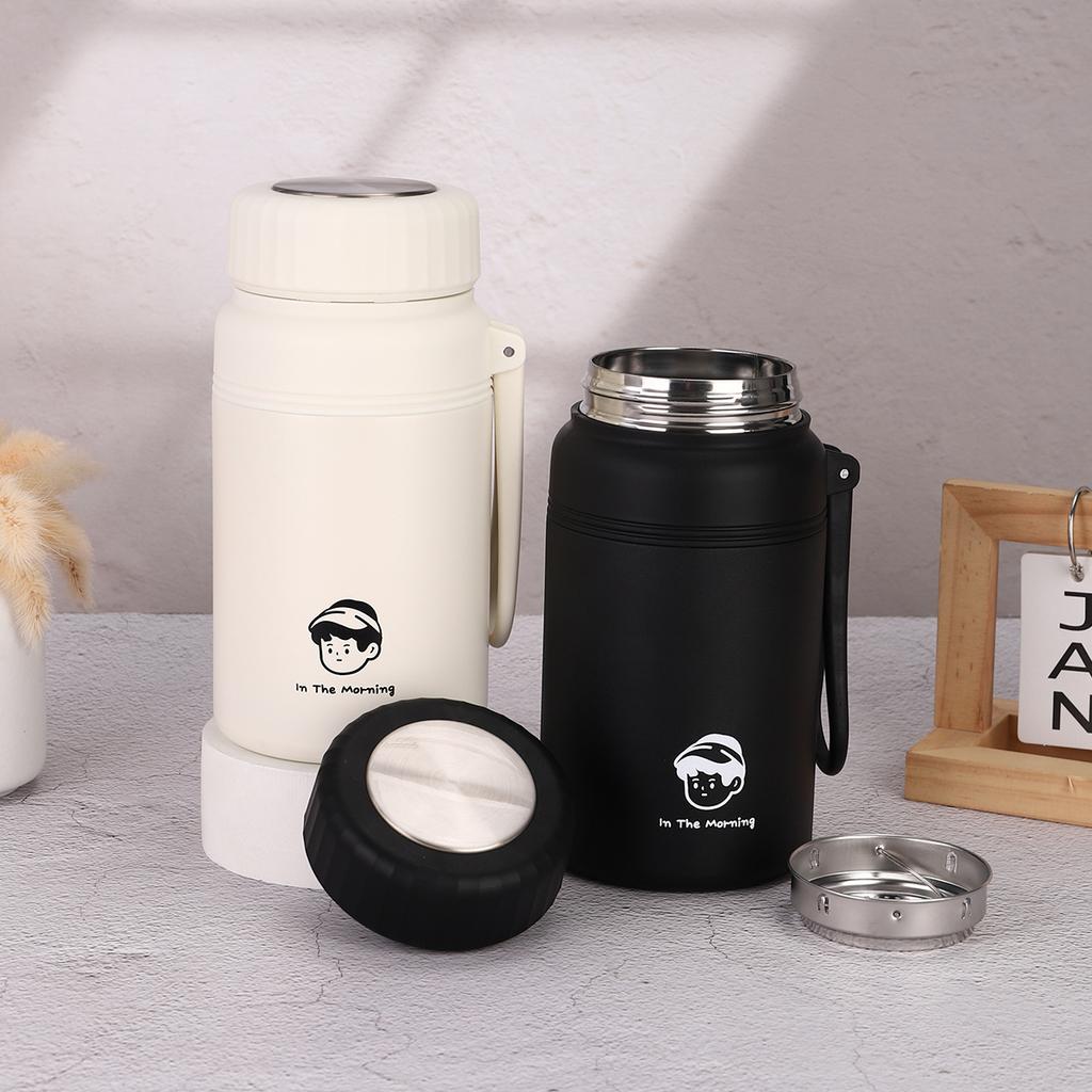 Stainless Steel Thermos Cup Large Capacity with Tea Glass Vacuum Portable Accompanying Cup Outdoor Portable Sports Kettle