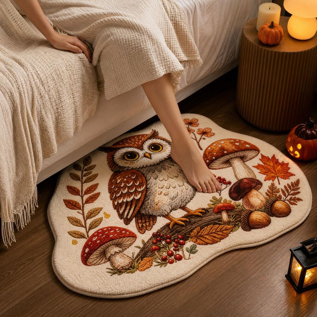 Holiday Animal Bedside for Bedroom, - Cold-Insulating Easy- Floor for Living Room Sofa and Home