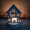 Elk House Candle Holder Silicone Mold Diy Window Houses Light Candle Holder Craft Gift Making Resin Gypsum Molds Home Decor