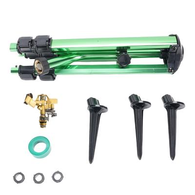 Impact Sprinkler On Tripod Base Adjustable Telescoping 360 Degree Rotating Sprinkler for Garden Lawn US 3 4 Inch