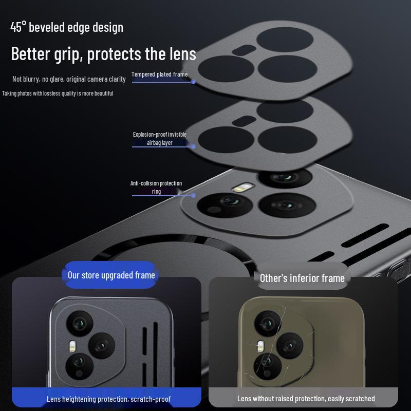 Honor 400 Magnetic Full Coverage Phone Case - Metallic Finish for Men and Women