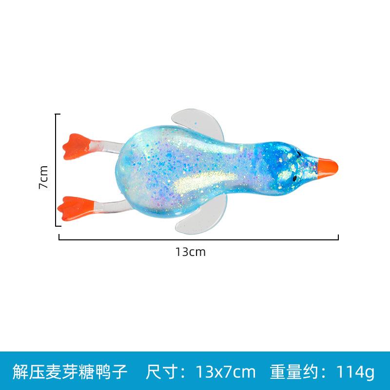 Maltose Simulated  Duck Cubes Anti Stress Slow Rebound Polar Light Colorful Squeeze Tpr Adult Decompression Toy