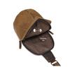 Men's Waxed Canvas and Top Layer Cowhide Travel Crossbody Bag