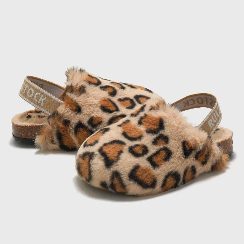 RUIZUSTOCK Herbst/Winter Kork Baumwolle Kinder Sandalen: Fellmodelle für Mädchen & Warme Samtsandalen für Jungen