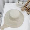 Stylish Accessory Tie Design Fisherman Hat Big Brim Cotton Linen Bucket Hat Foldable Visor Cap Women