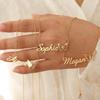18K gold-plated stainless steel name necklace, December butterfly collarbone chain, cross-border