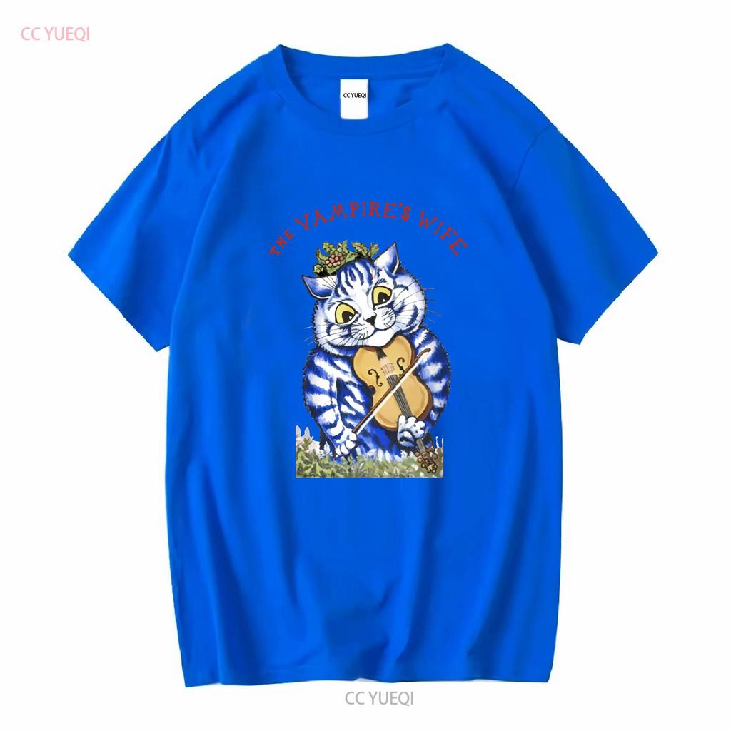 Brand New The Vampires Wife Violin Cat T Shirt XS Long or Short Sleeves Vintage Washed Stylish Top For Everyday Wear