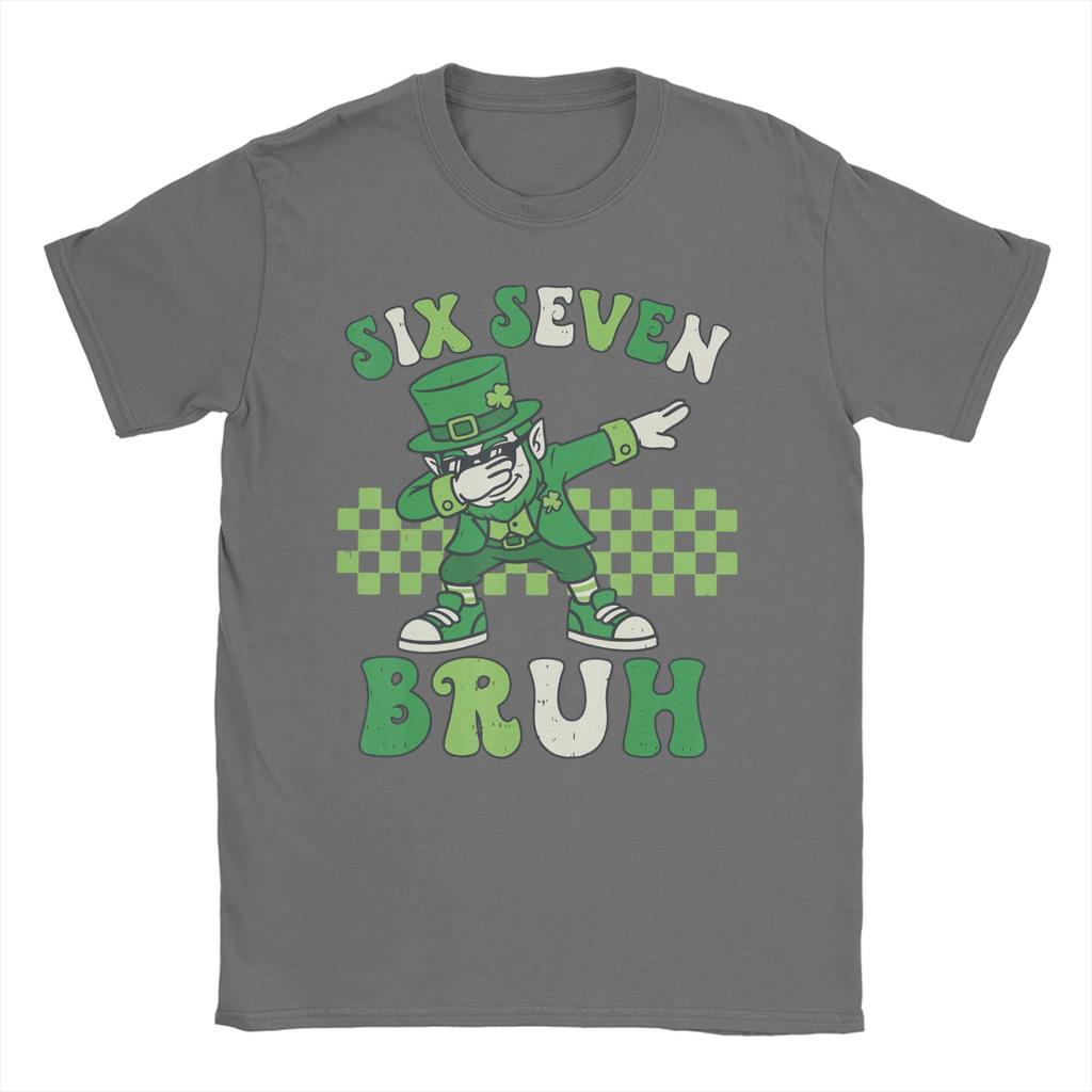 Unisex TShirt Funny Meme Six Seven Bruh St Patricks Day Unique Cotton Tees Short Sleeve T Shirts O Neck Clothing Summer
