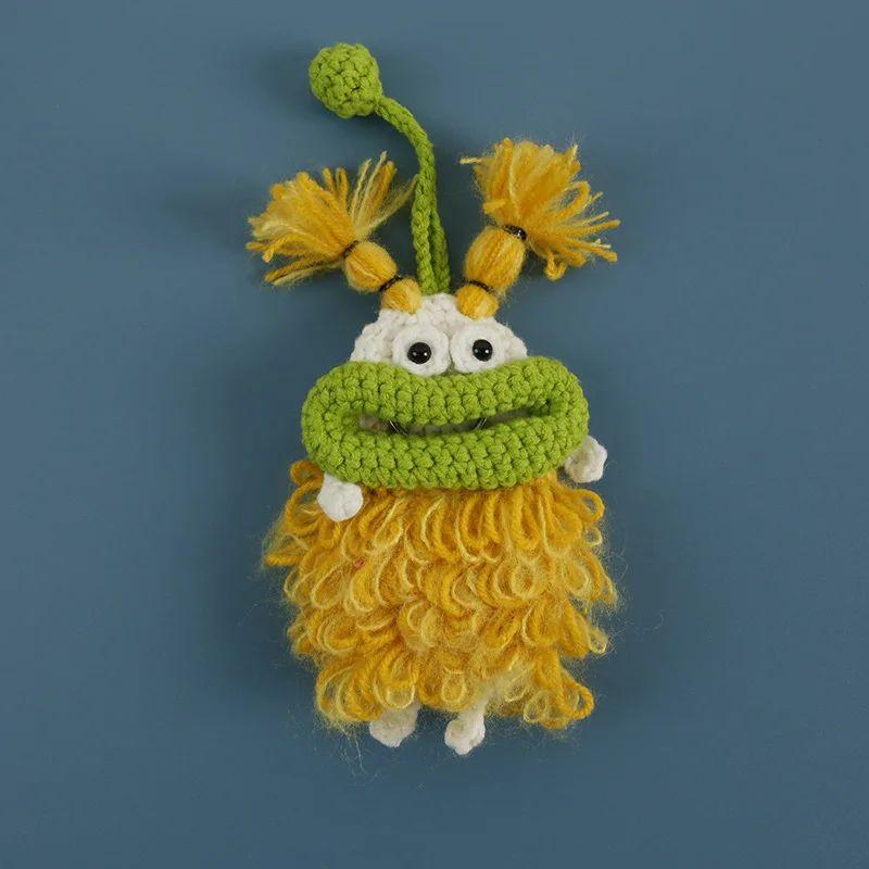 Lustige Häkel-Schlüsselanhänger Stricken Niedliche Wurstmund-Puppe Schlüsselhalter Nützliche Gestrickte Aufbewahrungstasche Schlüsselanhänger Für Autoschlüssel Großhandel