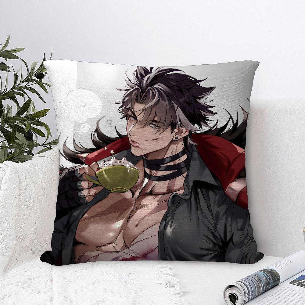 Genshin Impact Wriothesley Pillow Case Sofa Decorative Home Double-Sided Print Plush Square Throw Pillow Covers Cushion Decor