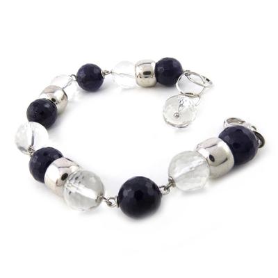 [M4124] - Pulseira de prata 'Mineralia' em ametista