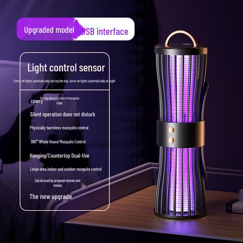 2025 Triple Grid Purple Light Mosquito Killer Lamp & Swatter