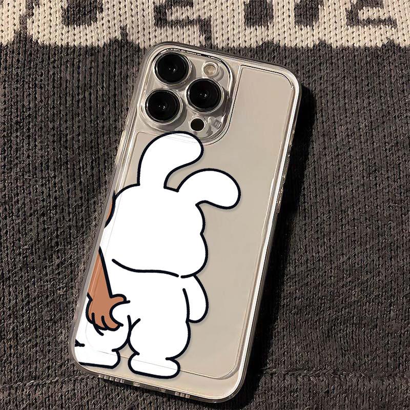 Pulling butt bear applies to iPhone17promax mobile phone case Apple 15 cartoon 14/13 personality 15 anti-drop x