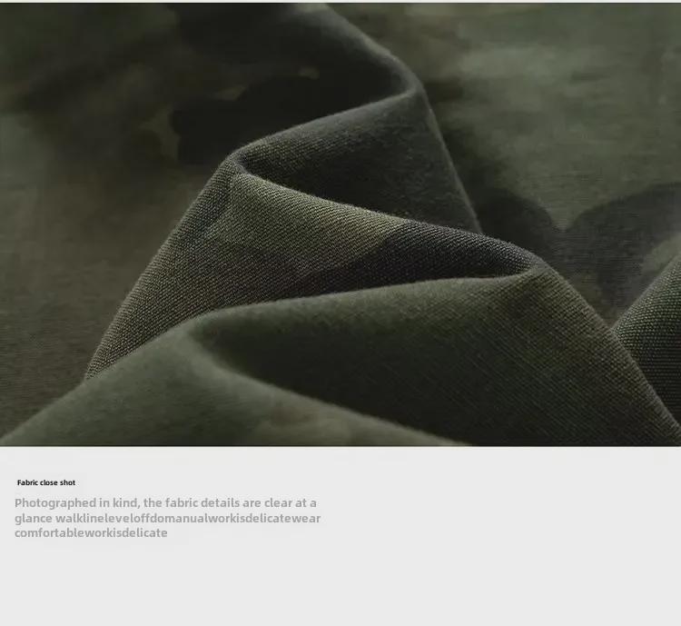 Retro American Camouflage Hooded Jacket: Autumn & Winter Outdoor Workwear with Half Zipper