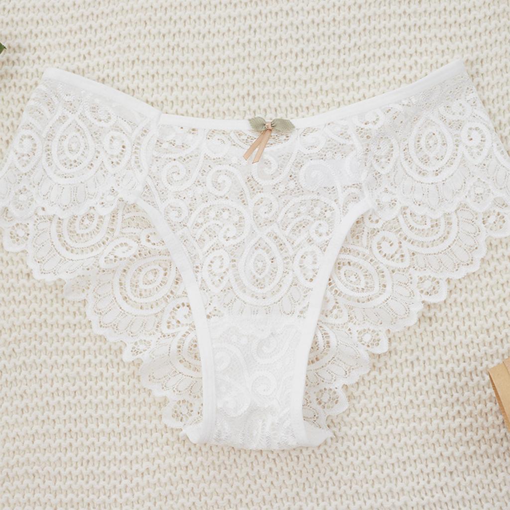 Ladies' High-end Lace Lace Water Droplet Sexy Mid Waist Women's Plus Size Underwear