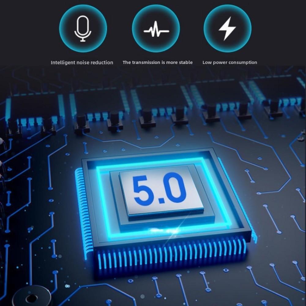 Mini auriculares Bluetooth inalámbricos 5.0 con cancelación de ruido, duración de batería ultralarga, intraauriculares invisibles.