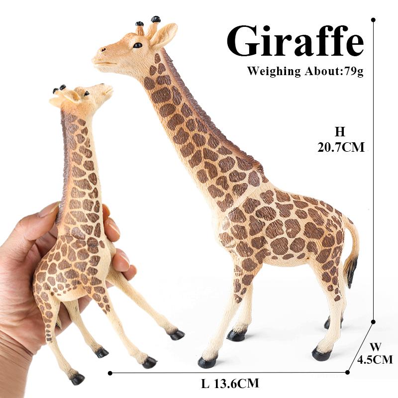 Oenux Wild Animal Lion Tiger Bear Wolf Rhinoceros Cheetah Antelope Hippo Elephant Zebra Model Action Figures Kids Toy Cute Gift