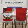 Christmas Chair Covers, Christmas Chair Decorations, Santa Snowman Chair Back Cover for Kitchen Dinning Room Holiday Party Decor
