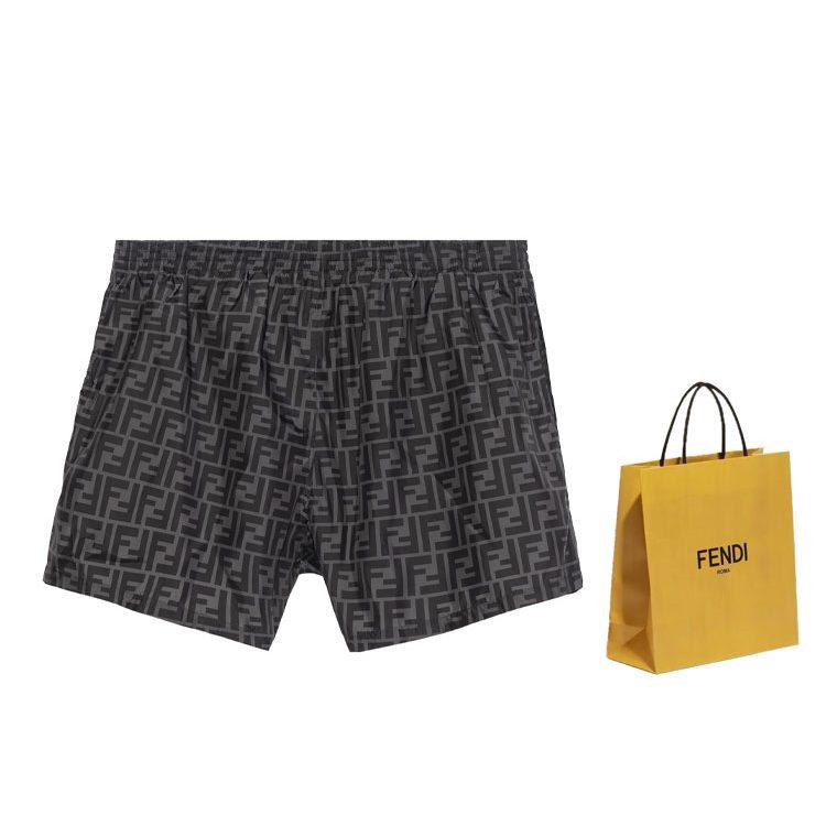 Fendi Badehose Herren Tech-Stoff Schwarz FXB077A79FF0P9B