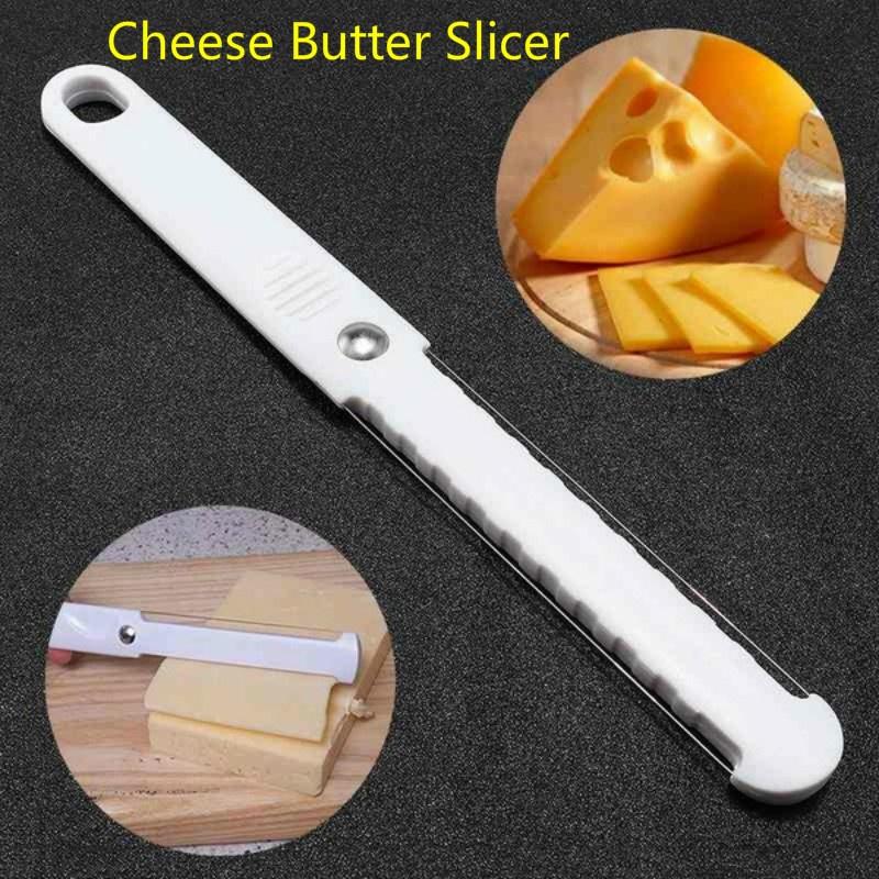 Cheese Butter Slicer Pissza Knife Sharp Cutter Soft Handle Cutter White Useful Kitchen Cheese Tools Wholesale