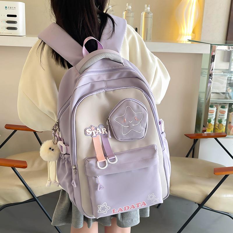 Lightweight and Large Capacity Junior High School Students Backpack New Style School Bag