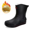 Outdoor Non-slip Fishing Rain Boots New Men's Fashion Mid-calf PVC Rain Boots Short Barrel Medium Barrel Waterproof Rain Boots