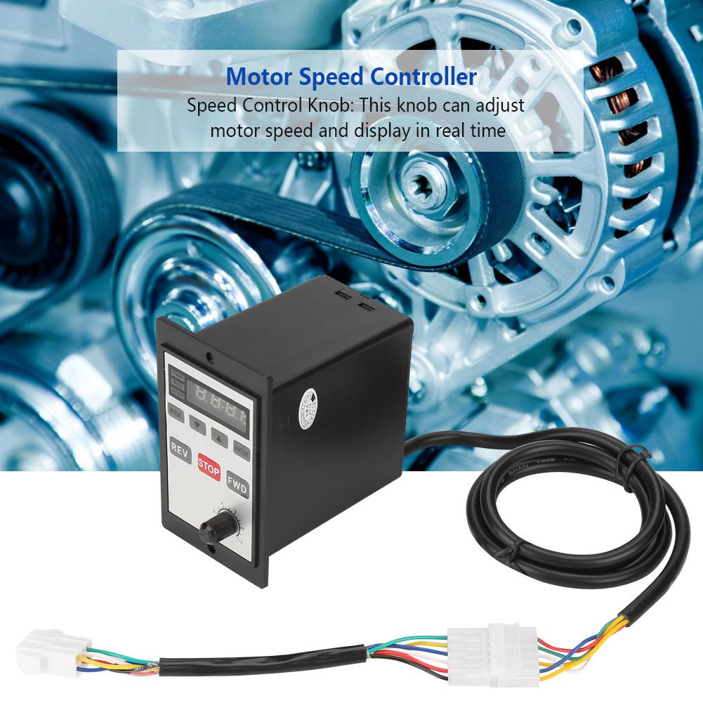 AC 220V 6 200W Digital Speed Controller Motor Speed Control Unit 0 100percent  (90W Double Row A Port)
