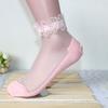 Women Fashion Ultrathin Transparent Beautiful Lace Flower Elastic Short Socks